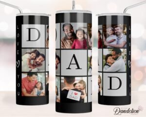 Dad Tumbler Wrap Photo Grid