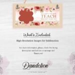 Custom Teacher Mug Gift PNG for Sublimation