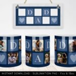 Blue Dad Photo Mug PNG