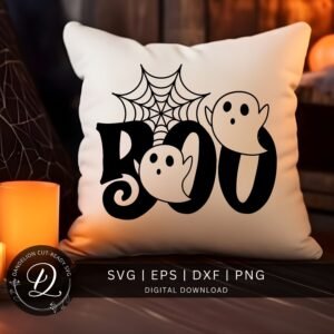 Halloween Ghost Boo Svg, Spooky Cute Boo SVG, Halloween PNG Sublimation, Boo Clipart, Ghost Halloween Cut File for Cricut, Digital Download.