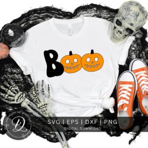 Halloween Boo Pumpkin Svg, Pumpkin Face SVG, Halloween PNG Sublimation, Cute Boo Svg, Halloween Cut File for Cricut, Trick or Treat Svg.