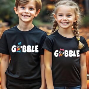 Gobble SVG, Turkey Face SVG, Thanksgiving Cricut Svg, Cute Turkey Cut File, Fall Kids Shirt PNG, Gobble Sublimation Design, Digital Download