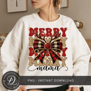 Merry Mama PNG, Mama Christmas PNG, Merry Christmas Png, Xmas Mama Coquette Bow Png, Mom Sublimation Design, Reindeer Coquette Bow PNG.