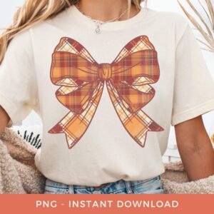 Checkered Coquette PNG, Retro Fall Plaid Pattern, Fall Season Design, Autumn Bow Sublimation PNG, Preppy Fall Lace Png, Thanksgiving Png.