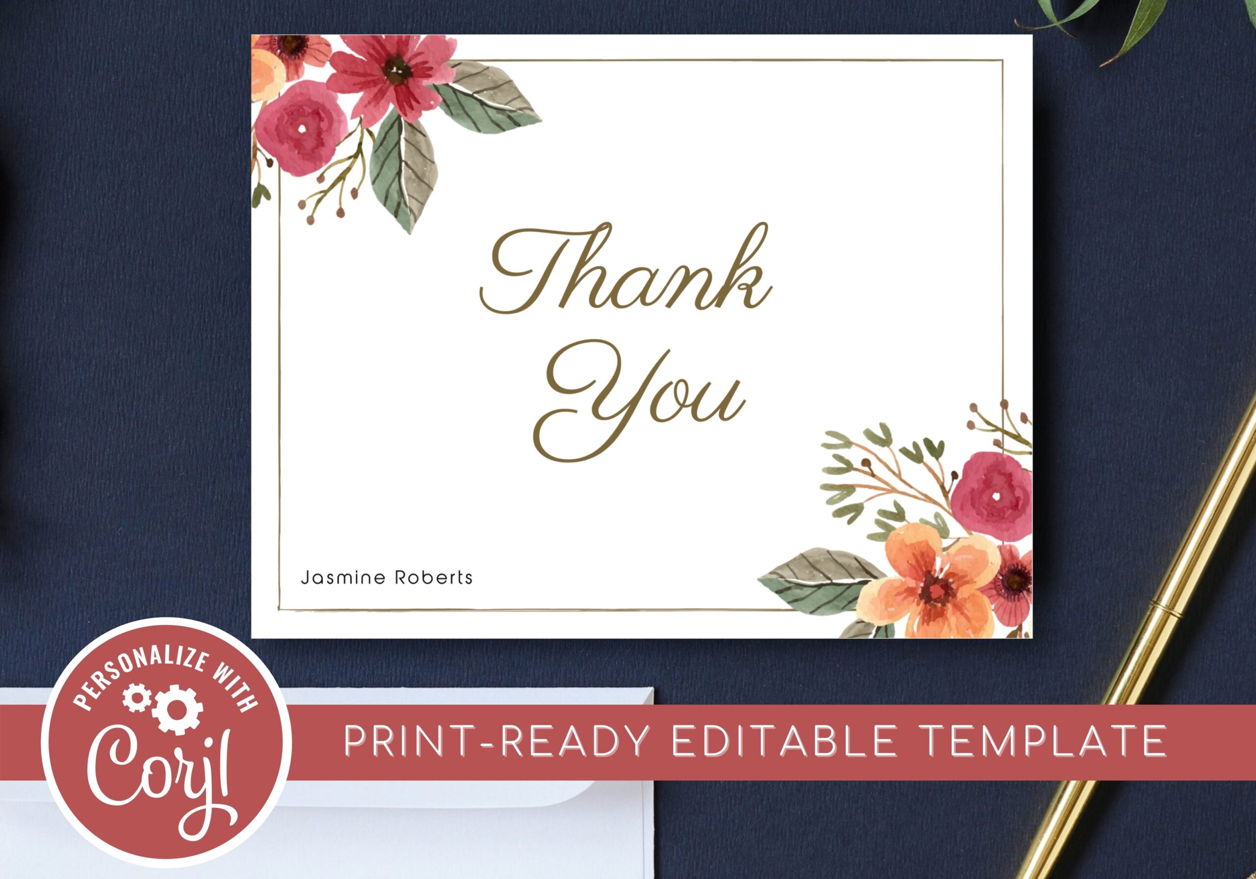 Editable Thank You Card Template, Print-Ready High-Quality Design - Thank You for your Order - Business Thank You Card - Instant Download