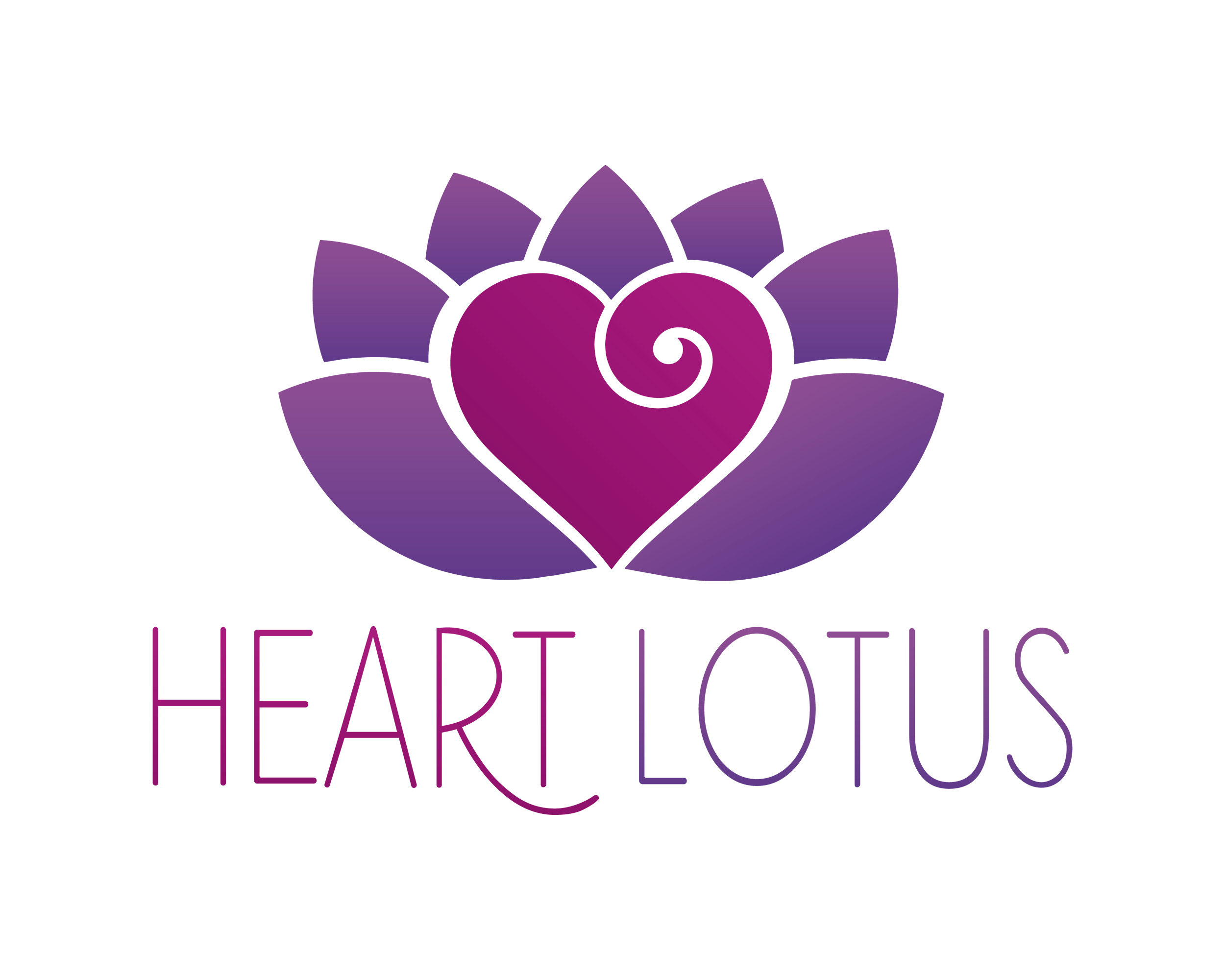 Heart Lotus Logo Design