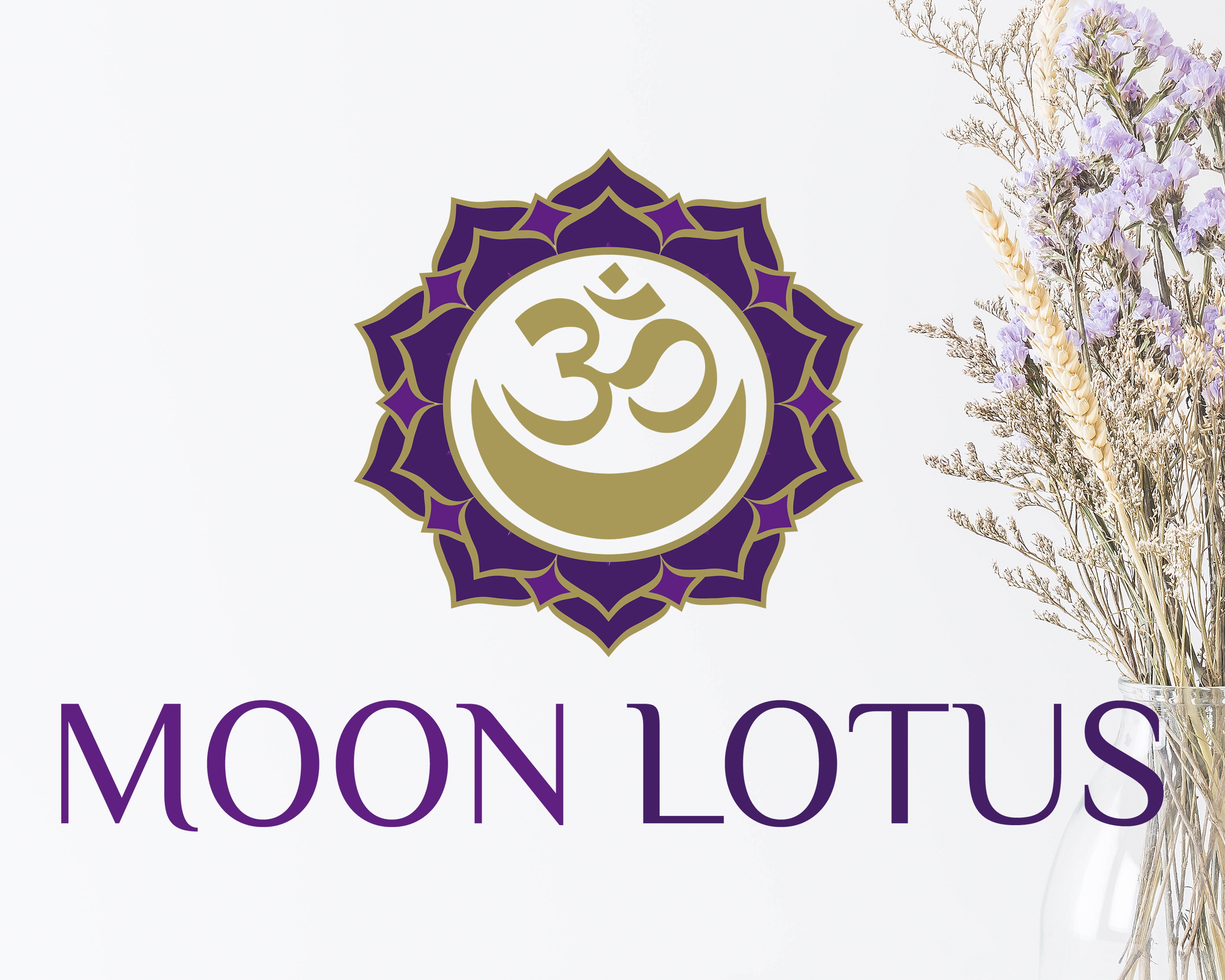 Moon Lotus Mandala Logo