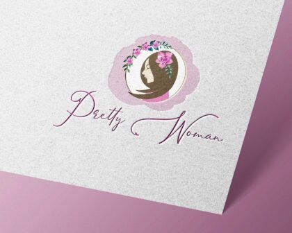 Beauty Logo  -  Watercolor Flower Logo -  Make Up  Logo -  Hair  Logo  -  Apparel  Logo -  Woman Face Logo -  Premade Logo -  Vintage Logo -  Girl Logo