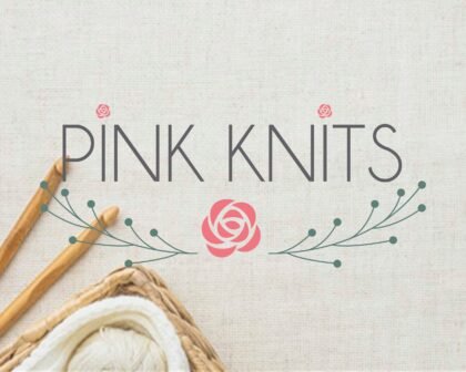 Apparel Logo -  Knit Logo -  Pink Logo -  Boutique Logo -  Rose Logo -  Premade Logo -  Custom Design -  Flower Logo -  Knit -  Store Logo Design
