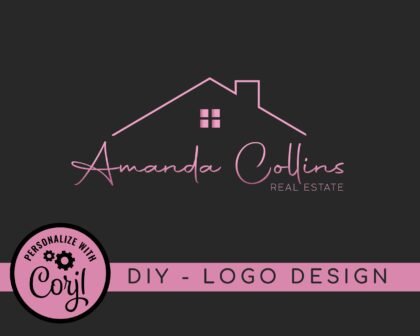 Real Estate Rose Gold Logo Design - Instant Download - Premade Realtor Logo Template - Realtor Editable Logos -  High-Quality Logos