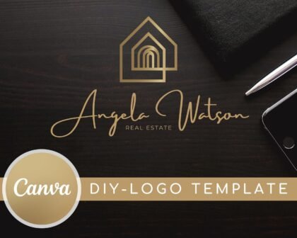 Real Estate Premade Logo - Canva Template -  DIY Logo -  Editable Real Estate Agent Design Template -  Realtor Branding -  Instant Download