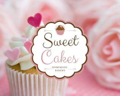 PREMADE Bakery Logo - Sweet Cakes -  Cupcake Logo -  Baking Logo -  Cookie Logo -  Treats Logo Design -  Premade Logo -  Transparent Watermark and Logo