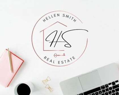 REAL ESTATE Rose Gold Logo - Realtor Branding Kit - Logo -  Submarks -  Watermarks -  Stamps/Signs -  High-Quality Branding for Real Estate Agents
