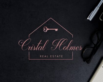 REAL ESTATE Rose Gold Logos - Realtor Branding - Logo -  Submark Logos and Watermarks -  High-Quality Branding for Real Estate Agents