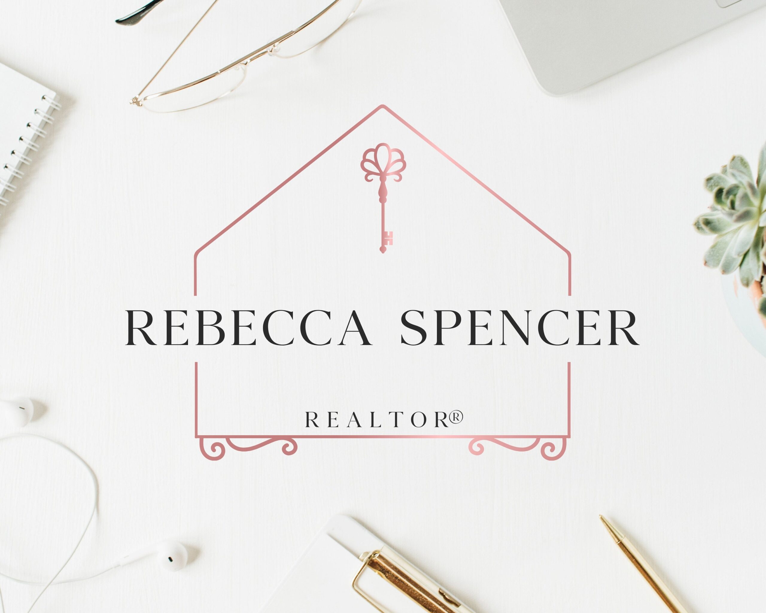 PREMADE LOGO for Real Estate Agents - Minimalist Rose Gold Logo Pack - ALL Designs Included - High-Quality Branding for Real Estate Agents