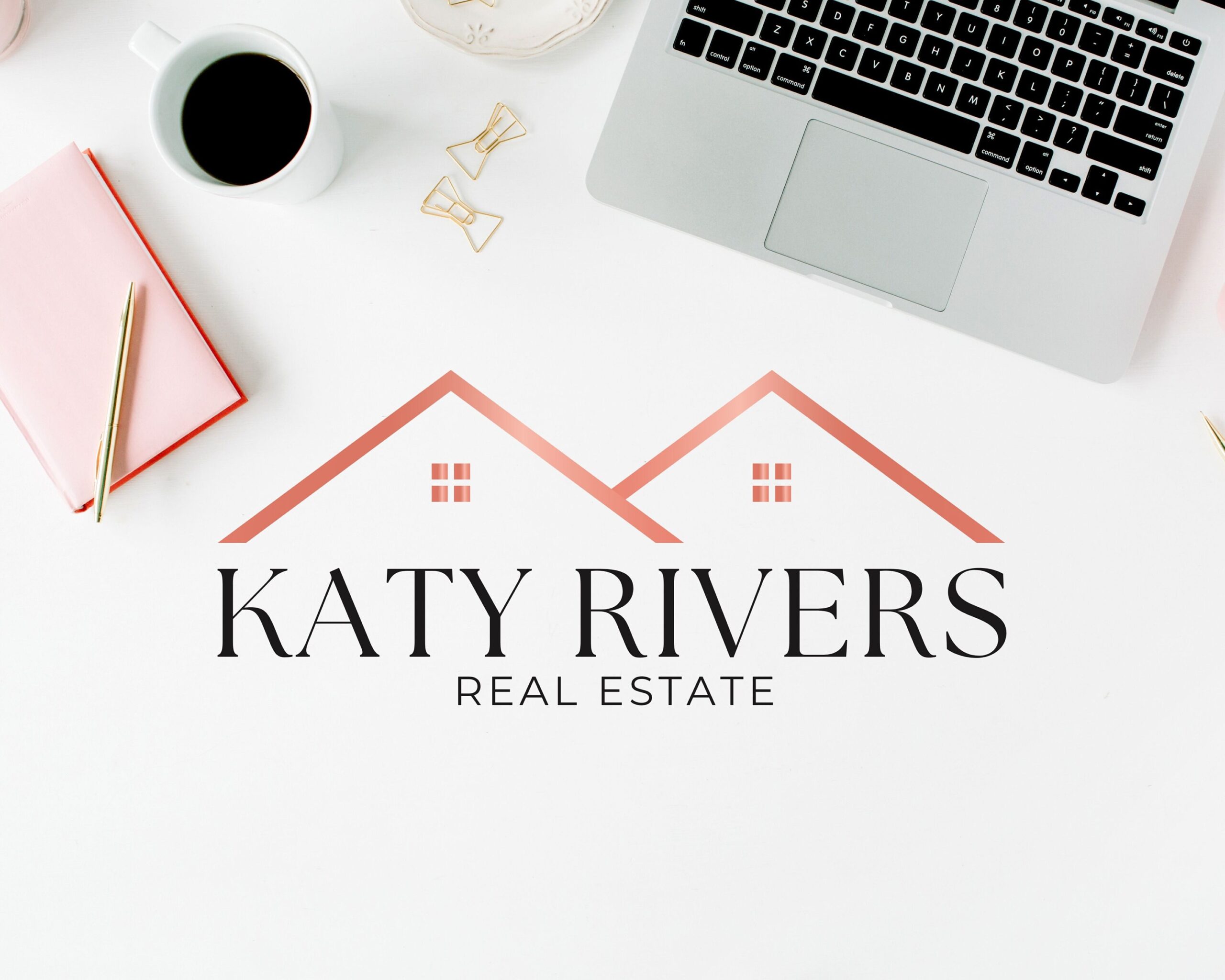 Real Estate Logo Design - Rose Gold Agent Logo - All Included - Logo -  Sub-Logo and Watermarks - High-Quality Branding for Real Estate Agents