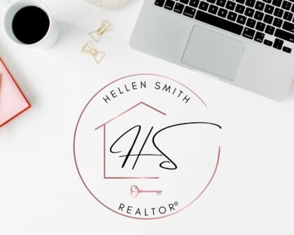Premade Real Estate Logo Designs -  Rose Gold -  Classic Key Logo -  High-Quality Branding for Real Estate Agents. I will personalize it for you