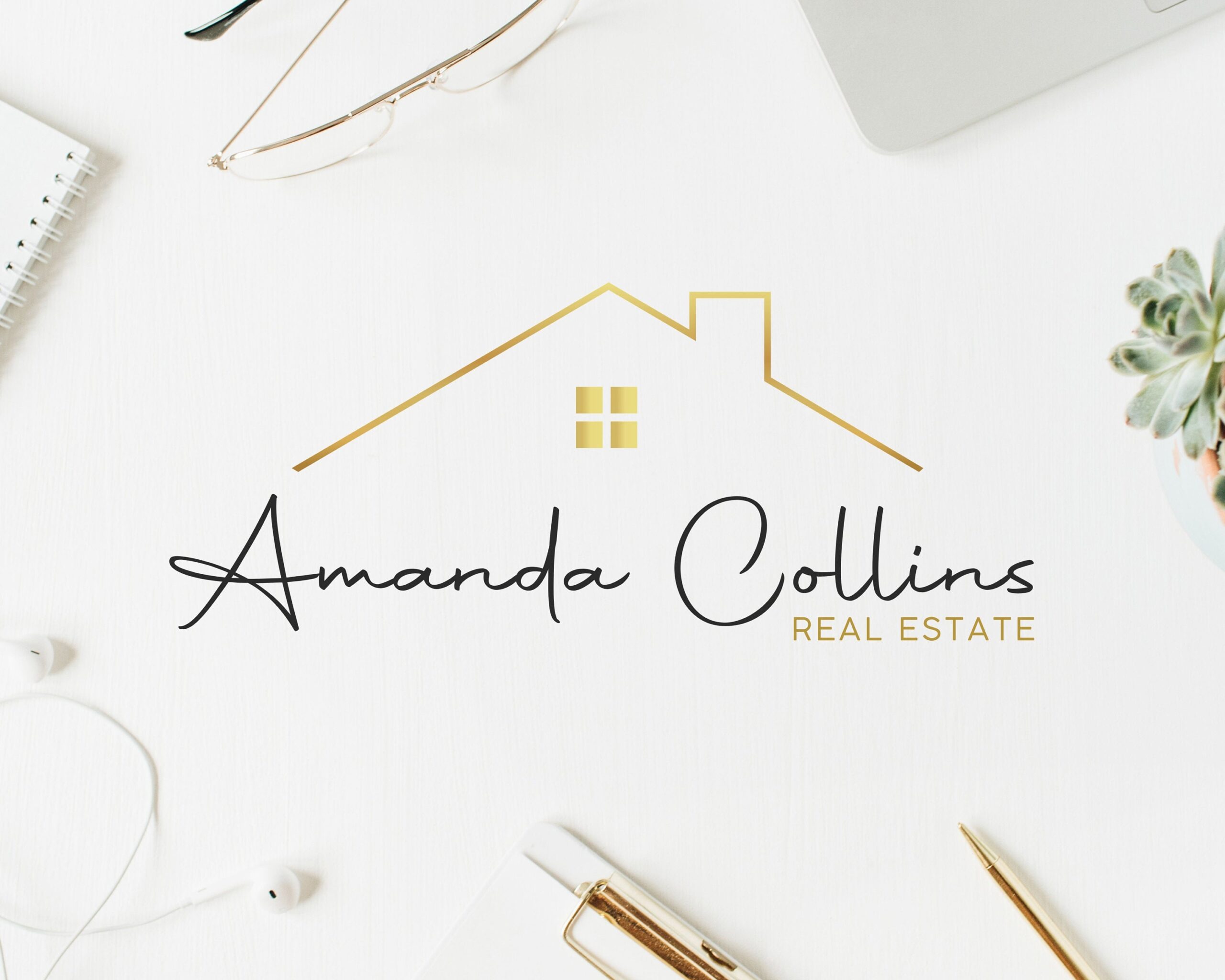 Premade Logo for Real Estate Agents - Signature Business Logo - I will customize this design for you with your Business Name and Tagline