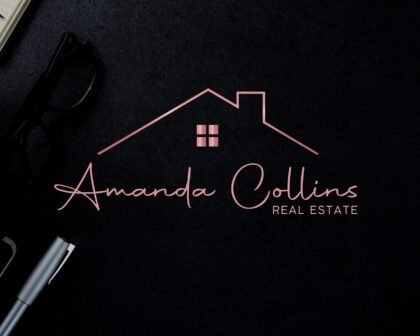 Rose Gold Logo Design for Real Estate Agents - Branding Kit - I will customize this design for you with your Business Name and Tagline
