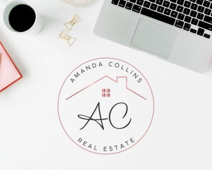 Rose Gold Logo Design for Real Estate Agents - Branding Kit - I will customize this design for you with your Business Name and Tagline