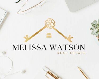 Premade Real Estate Logo - Gold Realtor - Logo -  Submark and Watermarks -  Logo Stamps -  High-Quality Branding for Real Estate Agents