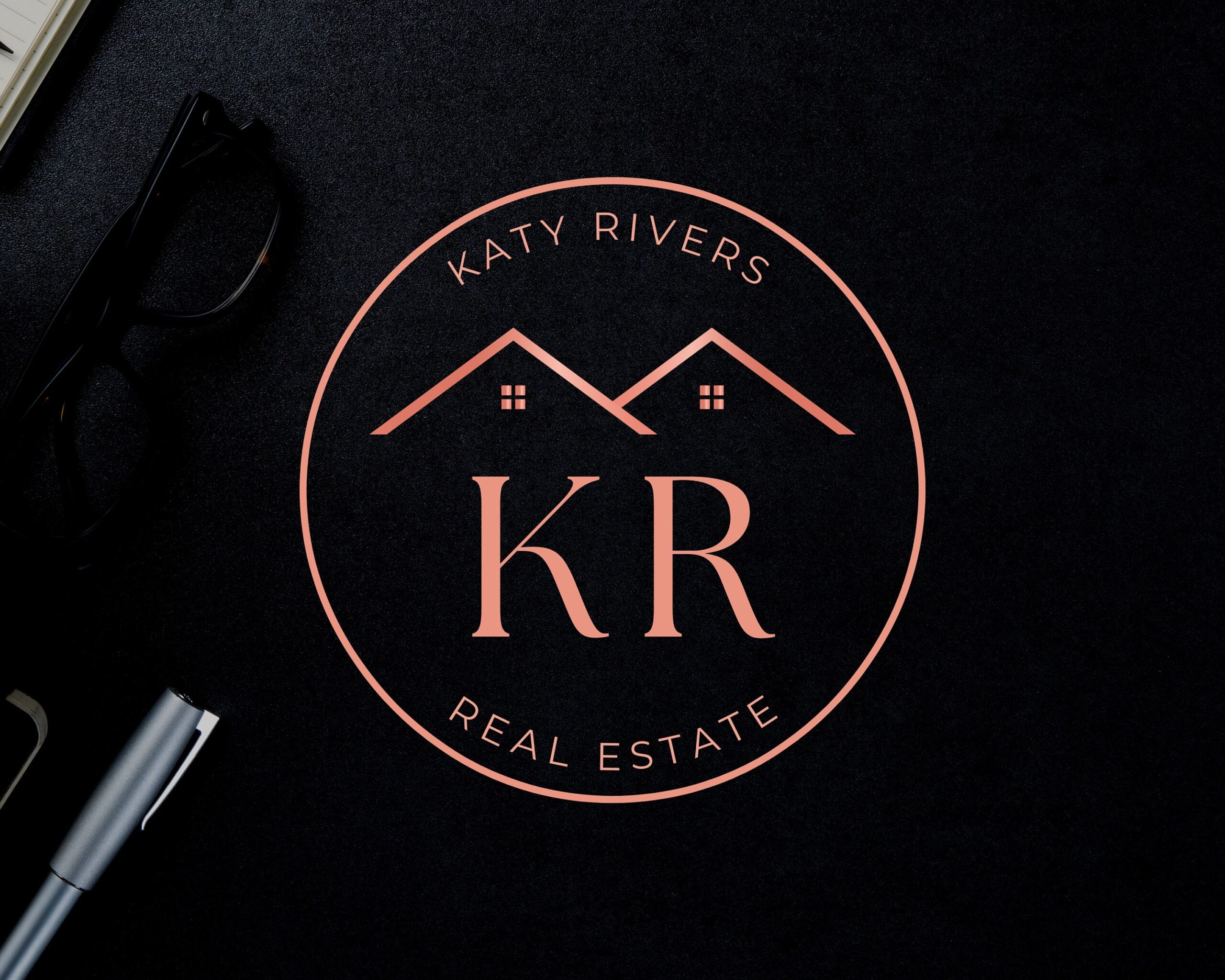 Real Estate Logo Design - Rose Gold Agent Logo - All Included - Logo -  Sub-Logo and Watermarks - High-Quality Branding for Real Estate Agents