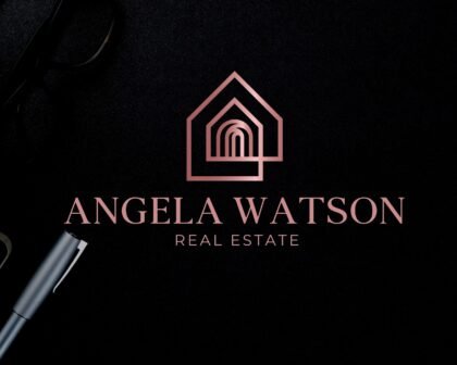 REAL ESTATE Premade Logo Design - Rose Gold Female Agent Logos -  Modern Logo -  I will personalize these designs for you