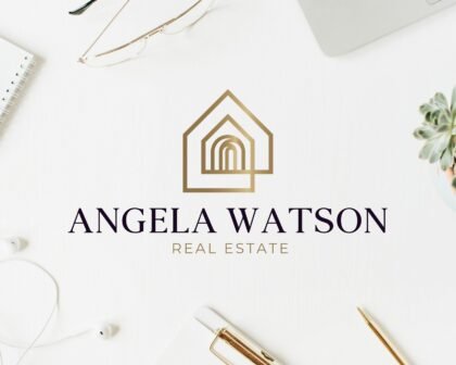 REAL ESTATE Premade Logo Design - Rose Gold Female Agent Logos -  Modern Logo -  I will personalize these designs for you