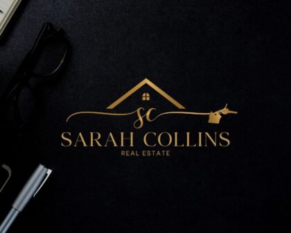 Premade Real Estate Logo - Gold Realtor - Logo -  Submark and Watermarks -  Logo Stamps -  High-Quality Branding for Real Estate Agents