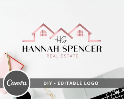 DIY Real Estate Logo Design Template -  Editable Agent Logo -  Realtor Logo -  Canva Template -  Signature Logo - Instant Access -  Edit & Download