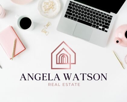 REAL ESTATE Premade Logo Design - Rose Gold Female Agent Logos -  Modern Logo -  I will personalize these designs for you