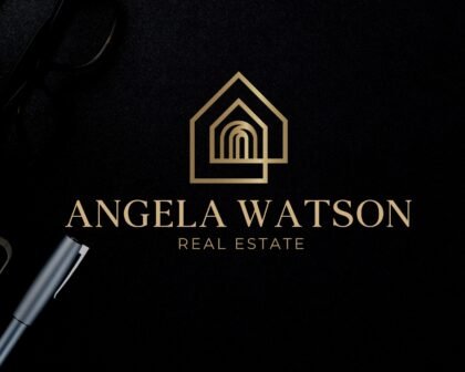 REAL ESTATE Premade Logo Design - Rose Gold Female Agent Logos -  Modern Logo -  I will personalize these designs for you