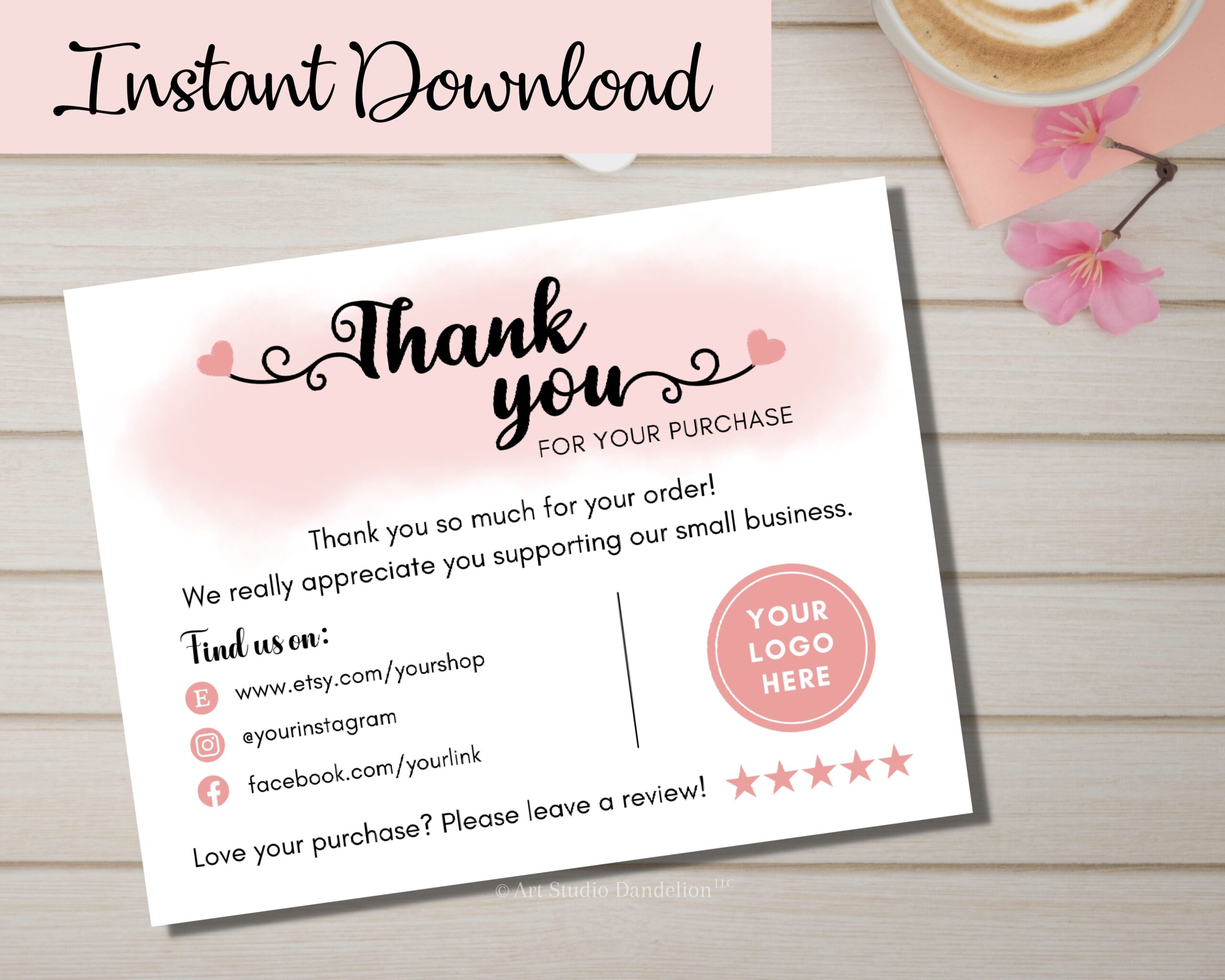 Thank You for your order Mockup