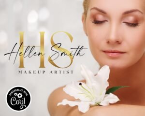 Premade Editable Logo Design, Beauty, Makeup, Hair Stylist, Signature Logo, Woman Logo, Hair Logo - DIY Editable Logo Template