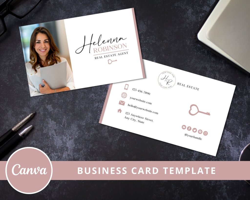 Business Card Editable Template for Real Estate Agents – Fully Editable ...