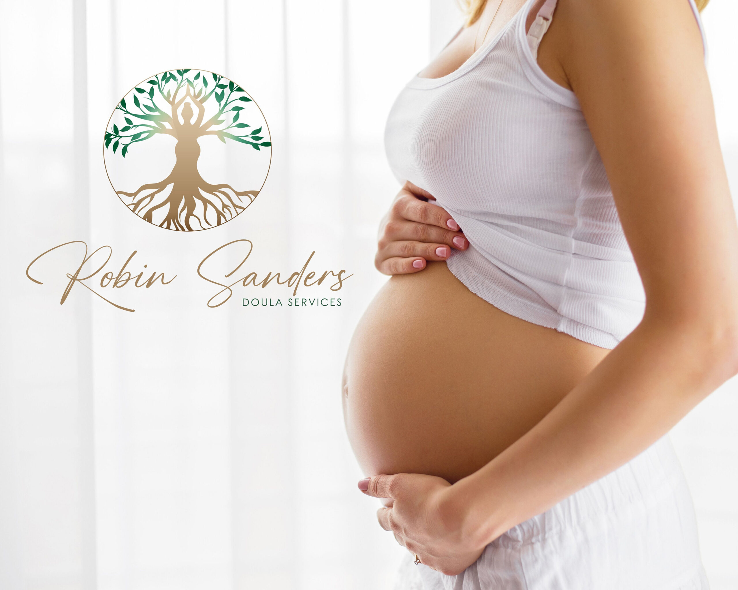 Premade Logo Design, Doula Logo, Mother Nature Logo, Tree of Life Logo, Birth-doula Logo, Belly Pregnancy, Feminine Logo, Midwife Logo