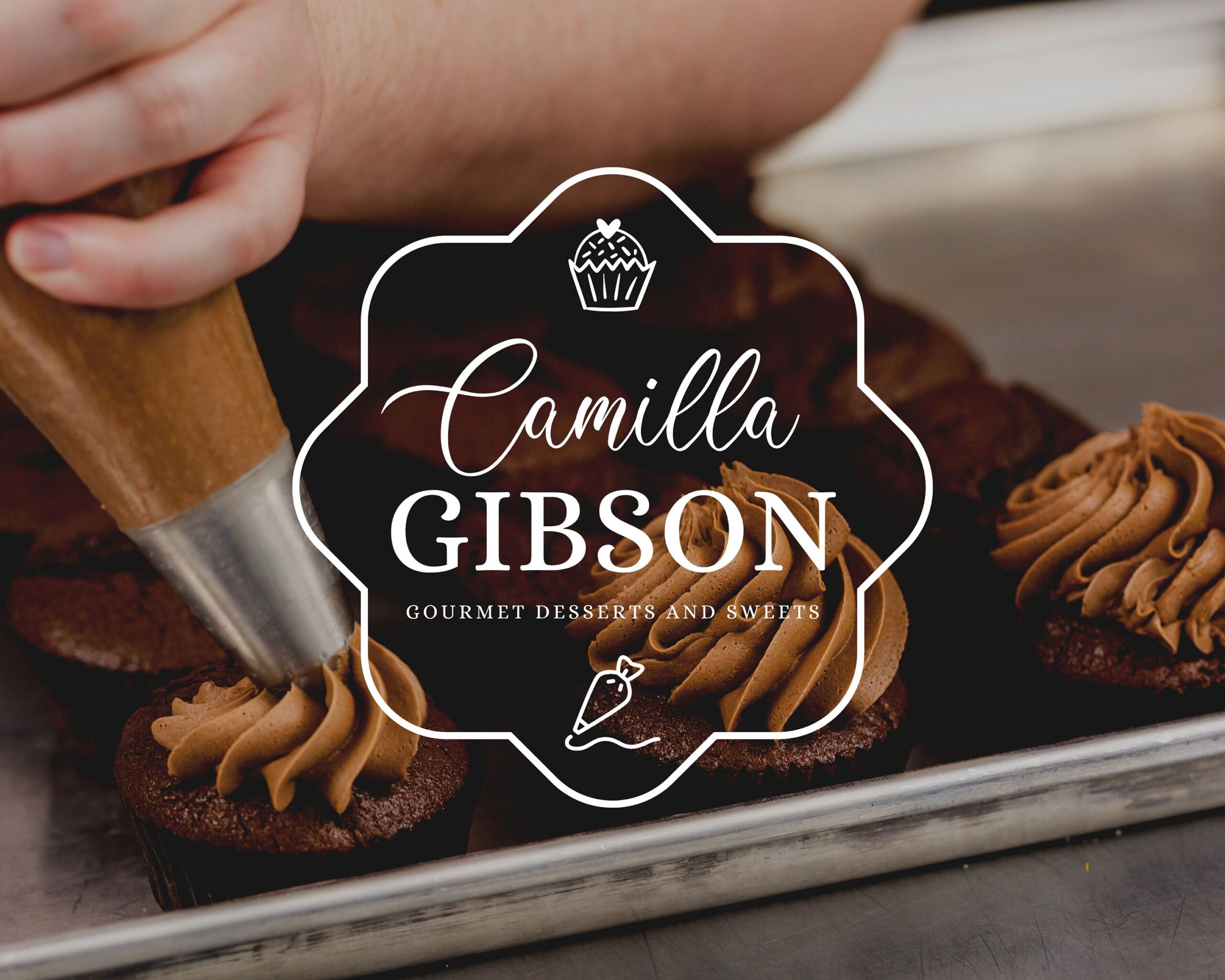 DIY Editable Bakery Logo Template made in Canva, Fully Editable. Logo for Chef, Cake Business, Cupcake, Pastry, Sweets... Instant Download