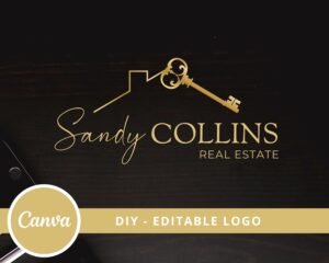 DIY Real Estate Logo Design Fully Editable Template, Signature Logo for Real Estate Agents, Branding and Marketing Material, Instant Access