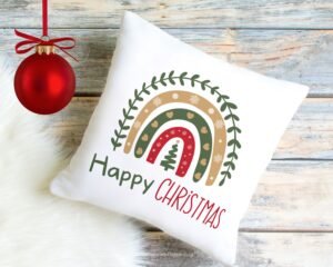 Happy Christmas Rainbow PNG, DIY Sublimation for Christmas, Digital Paper for Shirts, Wall Arts, Cups, Bags, DIY Gifts | Instant Download