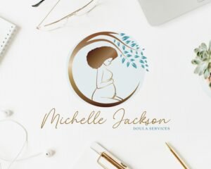 Doula Logo Design, Pre-made Logo, Circle of Life Doula, Nature & Pregnancy Logo, Feminine Logo, Midwife Logo, Birth-doula Logo, Logo Design