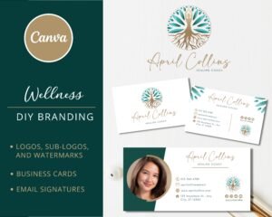 Healing Coach Logo Teal Green - Branding Kit
