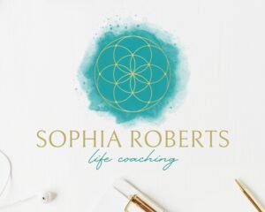 Watercolor Flower of Life Logo