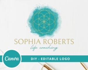 Watercolor Logo Flower of Life