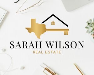 Premade Logo Texas Real Estate Map