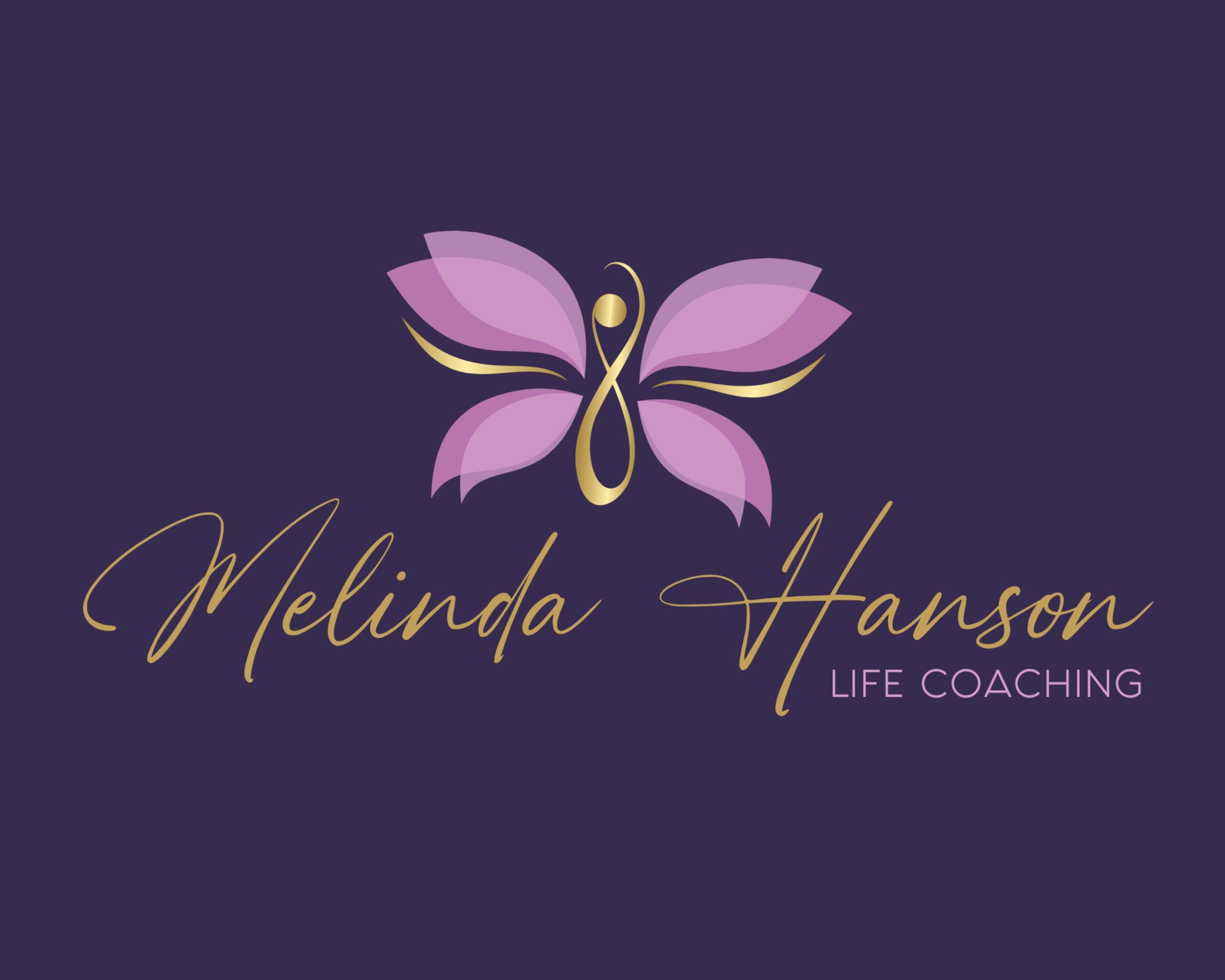 Butterfly Premade Logo Designs - Wellness, Psychology, Jewelry Logo, Infinity Symbol, Purple, Gold Logos: Submark Circle Logo and Watermarks
