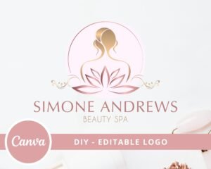Rose Gold Hair Beauty Logo Design