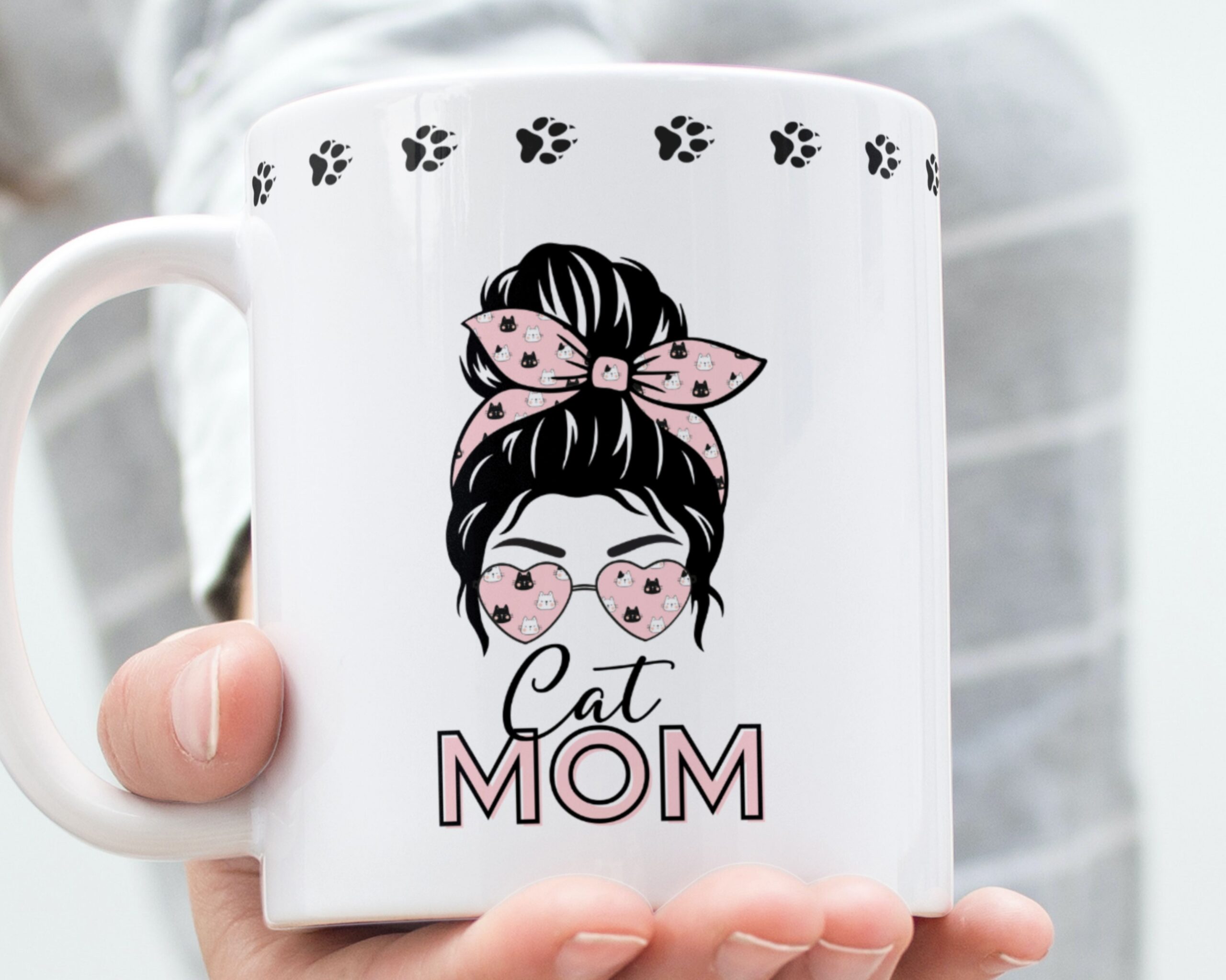 Cats Mom Mug PNG