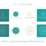 Watercolor Flower of Life Logo