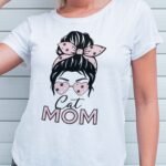 Cats Mom PNG T-Shirt Mockup