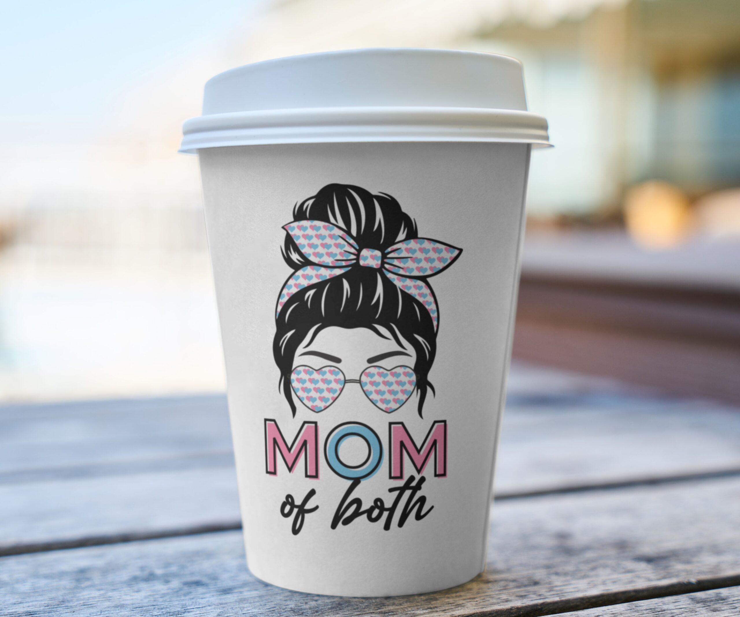 Mom of Both Tumbler Print-Ready PNG File for Sublimation